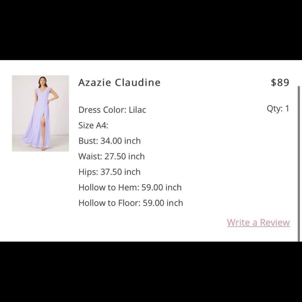 Azazie Bridesmaid Dress “Claudine” in Lilac
